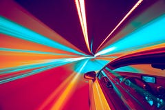 Abstract speed motion in tunnel, blurred motion. stock photo Abstract speed motion in tunnel, blurred motion. stock photo
