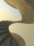 Abstract Spiral Staircase Royalty Free Stock Photos