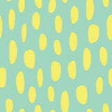 Abstract spot shapes seamless vector pattern. Yellow lime marks on green background. Modern strokes design for fabric, packaging , stock illustration Abstract spot shapes seamless vector pattern. Yellow lime marks on green background. Modern strokes design for fabric, packaging , stock illustration
