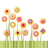 Abstract springtime colorful flower greeting card vector illustration Abstract springtime colorful flower greeting card vector illustration