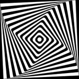 Abstract Square Spiral Black and White Pattern