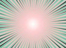 Abstract sun burst background vintage of halftone pattern design. Green and living coral colors with highlight of comic stripe. stock illustration Abstract sun burst background vintage of halftone pattern design. Green and living coral colors with highlight of comic stripe. stock illustration