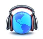 Abstract symbol music and earth Royalty Free Stock Image Abstract symbol music and earth Royalty Free Stock Image