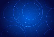 Abstract technology futuristic style circles and light dots glowing on dark blue background vector illustration Abstract technology futuristic style circles and light dots glowing on dark blue background vector illustration