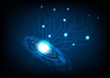 Abstract technology with lightning sparkle circuit digital ring vector illustration Abstract technology with lightning sparkle circuit digital ring vector illustration