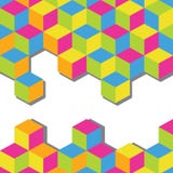 Abstract vector background. Colorful cubes mosaic Royalty Free Stock Photos Abstract vector background. Colorful cubes mosaic Royalty Free Stock Photos