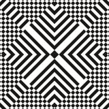 Abstract vector naadloos op kunstpatroon Zwart-wit grafisch zwart-wit ornament Gestreepte optische illusie vector illustratie Abstract vector naadloos op kunstpatroon Zwart-wit grafisch zwart-wit ornament Gestreepte optische illusie vector illustratie