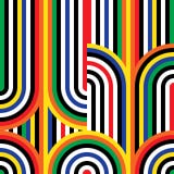 Abstract vector seamless op art pattern. Colorful disco ornament vector illustration Abstract vector seamless op art pattern. Colorful disco ornament vector illustration