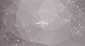 Abstract Veelhoekig Ruimtegray background met het Verbinden van Punten en Lijnen vector illustratie Abstract Veelhoekig Ruimtegray background met het Verbinden van Punten en Lijnen vector illustratie