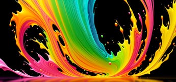 Abstract paint splash background artwork created with Generative AI