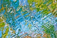 Beautiful abstract water reflection in blue, yellow and green colors. stock photography Beautiful abstract water reflection in blue, yellow and green colors. stock photography