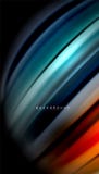 Abstract wave lines fluid rainbow style color stripes on black background Stock Image Abstract wave lines fluid rainbow style color stripes on black background Stock Image