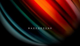 Abstract wave lines fluid rainbow style color stripes on black background Stock Images Abstract wave lines fluid rainbow style color stripes on black background Stock Images