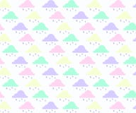 Abstracte achtergrond met wolk, hemel en ster in pastelkleur royalty-vrije illustratie Abstracte achtergrond met wolk, hemel en ster in pastelkleur royalty-vrije illustratie