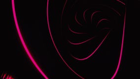 Abstracte animatie met een tunnel, fluorescent ultraviolet licht die, gloeiende neonlijnen, zich op zwarte achtergrond bewegen royalty-vrije illustratie Abstracte animatie met een tunnel, fluorescent ultraviolet licht die, gloeiende neonlijnen, zich op zwarte achtergrond bewegen royalty-vrije illustratie
