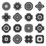 Abstracte BloemenPictogrammen Geplaatste de elementen van het ontwerp royalty-vrije illustratie Abstracte BloemenPictogrammen Geplaatste de elementen van het ontwerp royalty-vrije illustratie