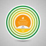 Abstracte 3D cirkeldocument optiesinfographics stock illustratie Abstracte 3D cirkeldocument optiesinfographics stock illustratie