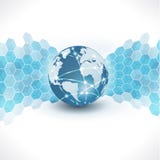 Abstracte futuristische wereld & technologie bedrijfsachtergrond, vector & illustratie stock illustratie Abstracte futuristische wereld & technologie bedrijfsachtergrond, vector & illustratie stock illustratie