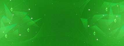 Abstracte groene achtergrond voor financiën, zaken, cryptocurrency, blockchain, ethereum, netwerken vector illustratie Abstracte groene achtergrond voor financiën, zaken, cryptocurrency, blockchain, ethereum, netwerken vector illustratie