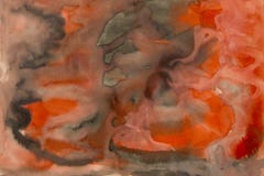 Abstracte waterverfverf van rode en zwarte kleur Onduidelijk beeld op papier royalty-vrije stock foto Abstracte waterverfverf van rode en zwarte kleur Onduidelijk beeld op papier royalty-vrije stock foto