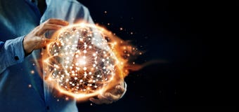Abstracte wetenschap De handen houden het hete net van de cirkel mondiale structuur royalty-vrije stock afbeeldingen Abstracte wetenschap De handen houden het hete net van de cirkel mondiale structuur royalty-vrije stock afbeeldingen