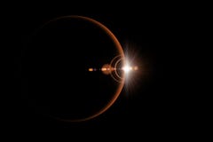 Abstracte wetenschappelijke achtergrond - gloeiende planeet Royalty-vrije Stock Afbeelding Abstracte wetenschappelijke achtergrond - gloeiende planeet Royalty-vrije Stock Afbeelding