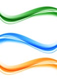Abstracte zachte gebogen heldere geplaatste golven vector illustratie Abstracte zachte gebogen heldere geplaatste golven vector illustratie