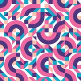 Abstrakcjonistycznego geometrycznego tła wektorowy bezszwowy wzór w moda retro stylu Memphis projekta włoska grupa 80s Zdjęcia Stock Abstrakcjonistycznego geometrycznego tła wektorowy bezszwowy wzór w moda retro stylu Memphis projekta włoska grupa 80s Zdjęcia Stock