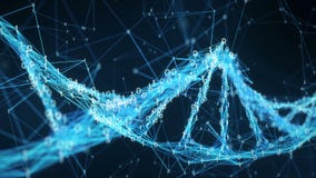 Abstrakcjonistyczny ruchu tło - Cyfrowego Plexus DNA molekuły 4k Binarna pętla ilustracji Abstrakcjonistyczny ruchu tło - Cyfrowego Plexus DNA molekuły 4k Binarna pętla ilustracji