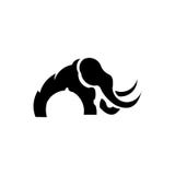 Abstrakcjonistyczny słoń odizolowywający na logo inspiracji ilustracji Abstrakcjonistyczny słoń odizolowywający na logo inspiracji ilustracji