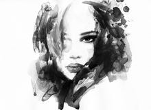 abstrakcyjna portret kobiety fałszywy mody tła komputerowy ekranu ilustracja wektor abstrakcyjna portret kobiety fałszywy mody tła komputerowy ekranu ilustracja wektor