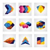 Abstrakt 3d obciosuje, strzała & sześcianu elementu projekta wektoru ikony ilustracja wektor Abstrakt 3d obciosuje, strzała & sześcianu elementu projekta wektoru ikony ilustracja wektor