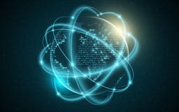 abstrakt jordplanet Världskarta från binär kod Glöda oskarpa neonlinjer abstrakt bakgrund Dator som programmerar kod Glo vektor illustrationer abstrakt jordplanet Världskarta från binär kod Glöda oskarpa neonlinjer abstrakt bakgrund Dator som programmerar kod Glo vektor illustrationer