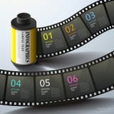 Abstrakta 3d filmu infographics Abstrakta 3d filmu infographics