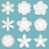 abstrakte Blume des Origamis 3d Papierblumen eingestellt lizenzfreie abbildung abstrakte Blume des Origamis 3d Papierblumen eingestellt lizenzfreie abbildung