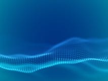 Abstrakte digitale Landschaft oder Wellen mit flüssigen Partikeln Stock Abbildung Abstrakte digitale Landschaft oder Wellen mit flüssigen Partikeln Stock Abbildung