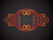 Abstrakte kreative orange Blumengrenze Stockbild Abstrakte kreative orange Blumengrenze Stockbild