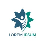 Abstrakter Erfolgslogo-Vektorentwurf Gl?cklicher Menschen- und Sternlogoentwurf vektor abbildung Abstrakter Erfolgslogo-Vektorentwurf Gl?cklicher Menschen- und Sternlogoentwurf vektor abbildung