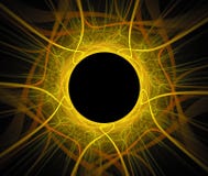 Abstrakter Fractalhintergrund mit Sonneneklipse oder schwarzem Loch vektor abbildung Abstrakter Fractalhintergrund mit Sonneneklipse oder schwarzem Loch vektor abbildung