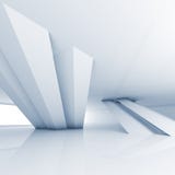 Abstrakter leerer Reinrauminnenraum, 3d überträgt stock abbildung Abstrakter leerer Reinrauminnenraum, 3d überträgt stock abbildung