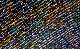 Abstrakter Schirm des Programmiercodes des Softwareentwicklers stock abbildung Abstrakter Schirm des Programmiercodes des Softwareentwicklers stock abbildung