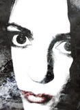 Abstraktes Frauen-Lippenportrait lizenzfreie abbildung Abstraktes Frauen-Lippenportrait lizenzfreie abbildung
