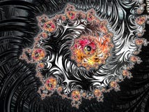 Abstraktes schwarzes, rotes und gelbes strukturiertes gewundenes Fractalmuster, 3d übertragen für Plakat, Entwurf und Unterhaltun vektor abbildung Abstraktes schwarzes, rotes und gelbes strukturiertes gewundenes Fractalmuster, 3d übertragen für Plakat, Entwurf und Unterhaltun vektor abbildung