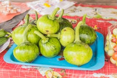 Abóbora fresca nova para a venda no mercado tailandês local imagens de stock Abóbora fresca nova para a venda no mercado tailandês local imagens de stock