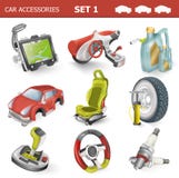 Accesorios del coche ilustración del vector Accesorios del coche ilustración del vector