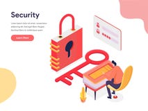Access and Security Illustration Concept. Isometric design concept of web page design for website and mobile website.Vector royalty free illustration Access and Security Illustration Concept. Isometric design concept of web page design for website and mobile website.Vector royalty free illustration