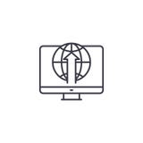 Access to the Internet linear icon concept. Access to the Internet line vector sign, symbol, illustration. vector illustration Access to the Internet linear icon concept. Access to the Internet line vector sign, symbol, illustration. vector illustration