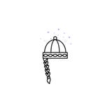 Accessory, China culture, Chinese hat icon. Element of China culture icon. Thin line icon for website design and development, app royalty free illustration Accessory, China culture, Chinese hat icon. Element of China culture icon. Thin line icon for website design and development, app royalty free illustration