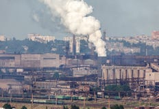 Acciaieria, pianta di metallurgia Fabbrica dell'industria pesante fotografia stock Acciaieria, pianta di metallurgia Fabbrica dell'industria pesante fotografia stock