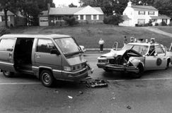 Accidente de coche policía fotos de archivo Accidente de coche policía fotos de archivo